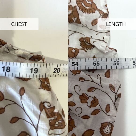 Daughters of India Bohemian Floral Maxi Dress - Cream and Brown - Picture 13 of 13